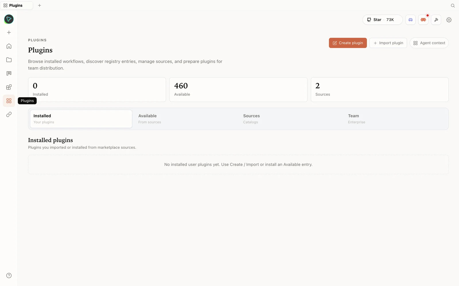 El hub de plugins de Open Design.